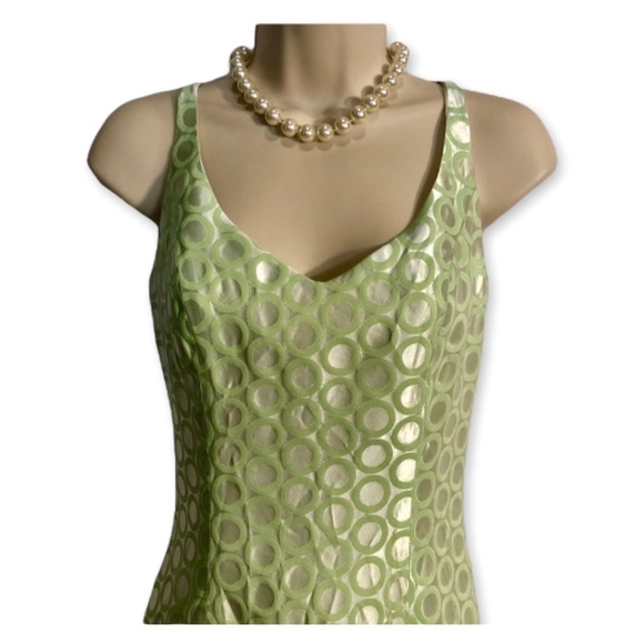 ISABEL ARDEE Mint Green Cocktail Party Dress ~ Like New! - Picture 2 of 7